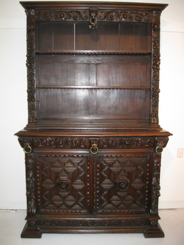 18th c Carved Oak Cupboard
