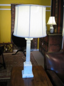 19 c Alabaster Tall Lamp