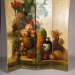American Hand Painted  4 panel Screen