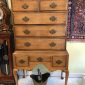 Tiger Maple  Highboy By Baker Furniture Co   SOLD