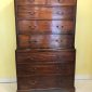 Mid 19th c Mahogany Chest on Chest   SOLD