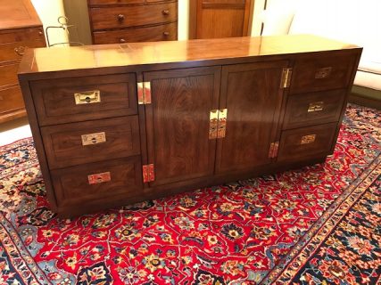 Mid 20th c Henredon Campaign Chest/Sideboard   SOLD