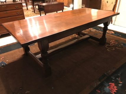 Bench made English Oak Dining Table      SOLD