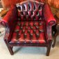 English Leather Chesterfield Armchair    SOLD