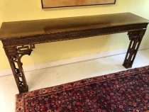 Mid 20th c English Mahogany Chinese Chippendale Console