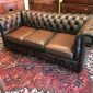 Mid 20th c English Leather Chesterfield Sofa    SOLD