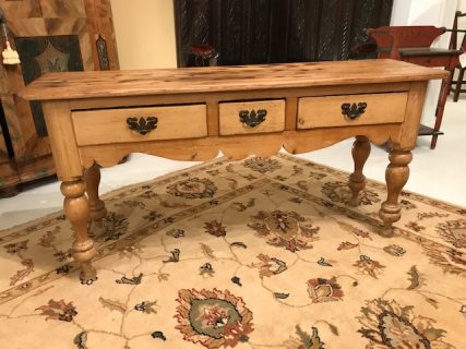 Bench made Pine Console     SOLD