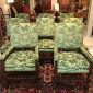 Set of 8 Upholstered Jacobean-Style Dining Chairs