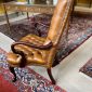 Queen Anne Leather Arm Chair