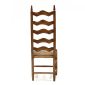 Set of Six Early 20th c American Oak Ladder Back Chairs