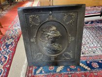 19th c English Cast Iron Fire Back   SOLD