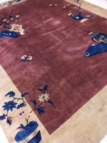 Antique Chinese Peking Carpet  9 x 11.5