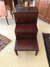 19th c Mahogany Bed Steps/Library Steps SOLD