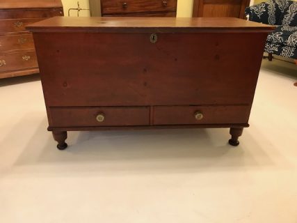 18th c Painted  Pine American Chest