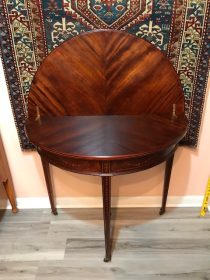 19th c English Marquetry Card Table