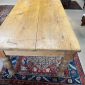 19th c French Harvest Pine Table